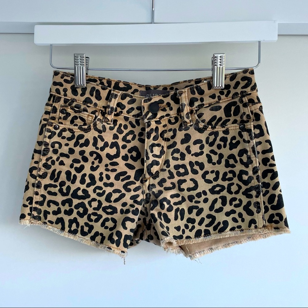DL1961 leopard print denim shots, size 8